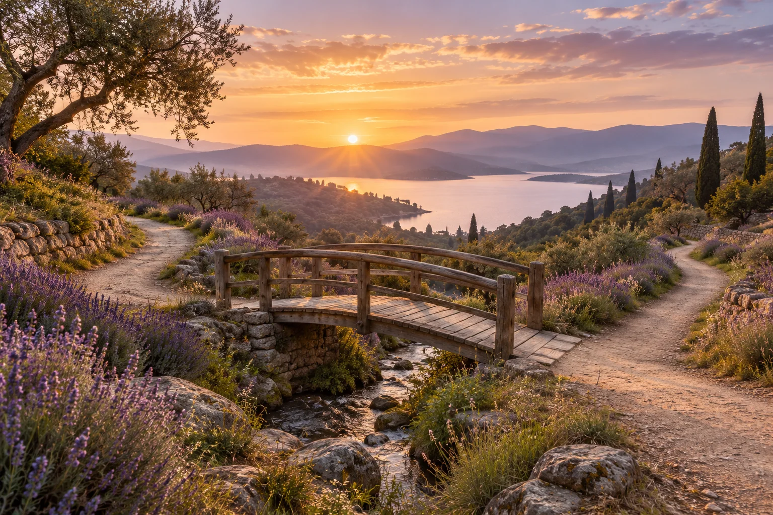 Before a second chance: the conversation that matters more than chemistry Two paths meeting at a wooden footbridge in soft sunrise light
