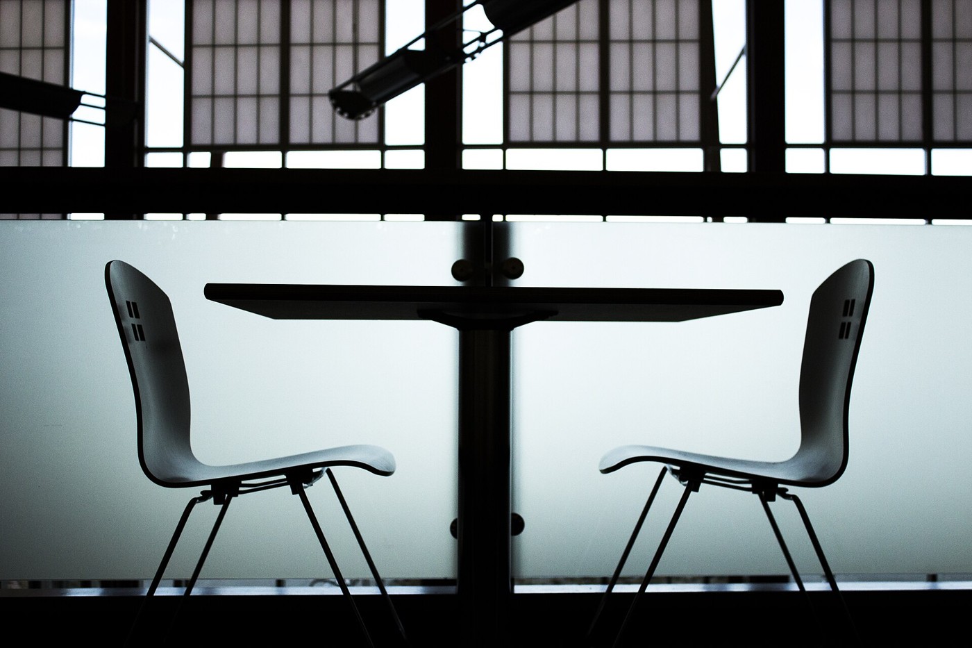 A table arranged for conversation