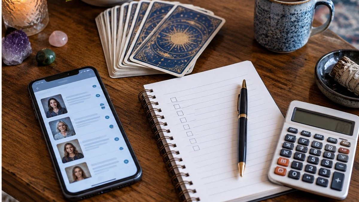 A consumer planning a clear budget before an online psychic reading