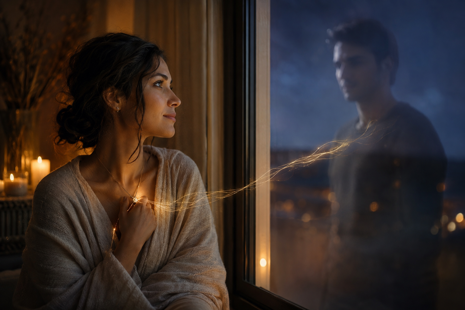 Woman reflecting on a fast emotional and energetic attachment to a new person